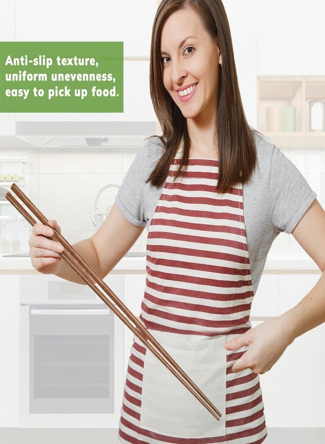LorisArm Cooking Chopsticks Extra Long 16.5", Wooden Kitchen Chopstick Reusable for Noodles Frying Hotpot (16.5) - Image 2